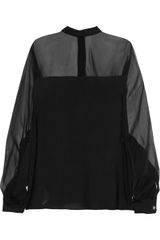 Gucci Buttonback Silkgeorgette Blouse