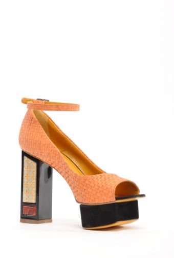  Orange Lotus Sandals By 
