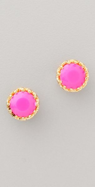 Juicy Couture Princess Studs in Gold (fuchsia) - Lyst