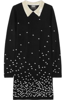 Markus Lupfer Emma Embroidered Merino Wool Dress - Lyst