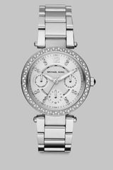 Michael Kors Swarovski Crystal Accented Multifunction Watchstainless Steel
