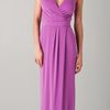 Philosophy Di Alberta Ferretti V Neck Draped Gown in Purple - Lyst