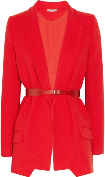 Preen Lazar Woolcrepe Blazer in Red - Lyst
