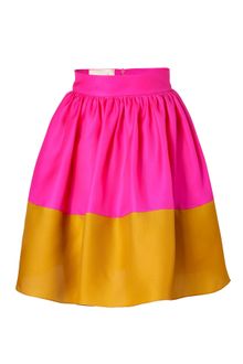 Roksanda Ilincic Hot Pink and Mustard Silk Organza Full Skirt - Lyst