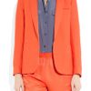 Sandro Vicky Woventwill Blazer in Orange - Lyst