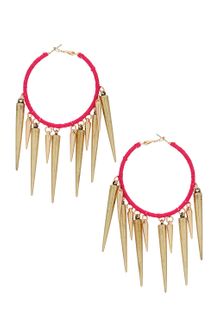 Topshop Thread Spike Hoop Earrings - Lyst
