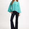 Zimmermann Silk Flare Top in Blue (grey) - Lyst
