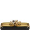 Alexander Mcqueen Skull Knuckle Box Leather Clutch in Black - Lyst