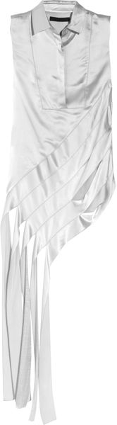 Alexander Wang Ribboned Silk Blouse - Lyst