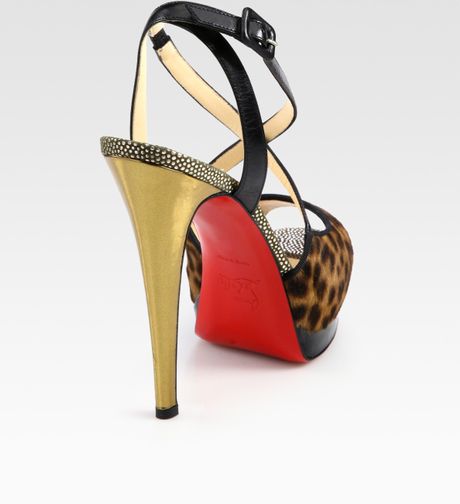 christian louboutin leopard sandals