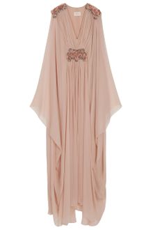 Marchesa Embellished Chiffon Kaftan Gown - Lyst