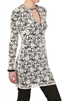 MSGM Macrame Lace Cotton Jersey Dress - Lyst
