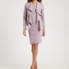 St. John Rufflefront Knit Jacket in Purple (black) - Lyst
