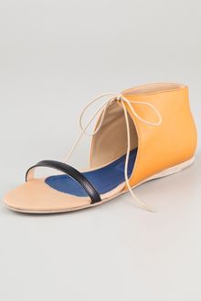 Tibi Stella Colorblock Flat Sandals - Lyst