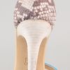 Tibi Amber Snake High Heel Sandals in Blue (sky) - Lyst