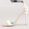 Tibi Amber Snake High Heel Sandals in White - Lyst