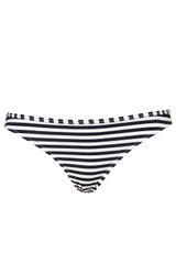Topshop Navy Stripe Frill Bikini Pant
