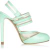 Versus Patentleather and Mesh Pumps in Green (mint) - Lyst