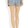 7 For All Mankind Low Rise Stretch Denim Shorts in Blue (denim) - Lyst