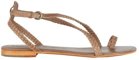 Allsaints Orai Flat Sandal in Beige (stone) - Lyst