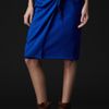 Burberry Prorsum Silk Cotton Draped Knot Skirt in Blue (sapphire blue) - Lyst