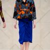 Burberry Prorsum Silk Cotton Draped Knot Skirt in Blue (sapphire blue) - Lyst