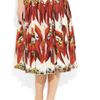 Dolce & Gabbana Chili Pepper Print Cotton Poplin Skirt in White (multicolored) - Lyst