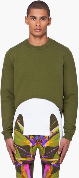 Givenchy Cropped Sweater in Green for Men - Lyst