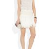 Jay Ahr Lace and Ruffled Silk Gauze Mini Dress in White - Lyst