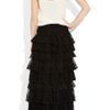 Jay Ahr Two Tone Crepe and Lace Maxi Dress in Black (white) - Lyst