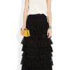Jay Ahr Two Tone Crepe and Lace Maxi Dress in Black (white) - Lyst