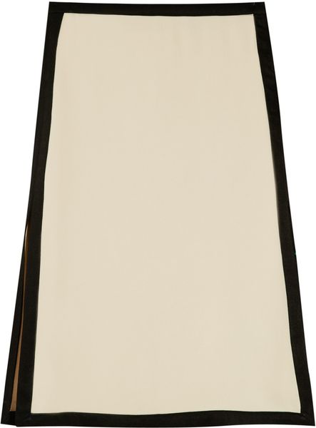 Lanvin Twotone Mattesatin Skirt in Beige - Lyst