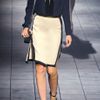 Lanvin Twotone Mattesatin Skirt in Beige - Lyst