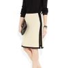 Lanvin Twotone Mattesatin Skirt in Beige - Lyst