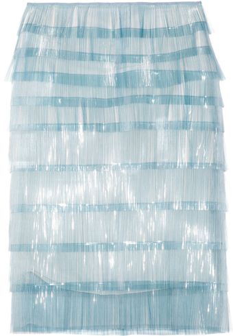 Marc Jacobs Elsa Fringed Tulle Skirt - Lyst