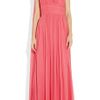 Notte By Marchesa Embellished Oneshoulder Silkchiffon Gown in Pink (coral) - Lyst