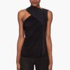 Rick Owens Leather Trimmed Scarf Tank Top in Black - Lyst