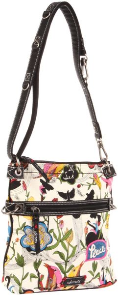 The Sak Womens Artist Circle Crossbody in Multicolor (white peace print) - Lyst