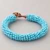 Tory Burch Logo Beaded Bracelet in Blue (turquoise) - Lyst