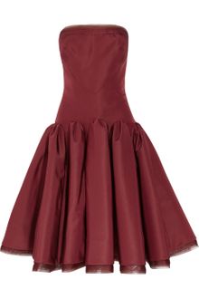 Zac Posen Strapless Silkfaille Dress - Lyst