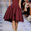 Zac Posen Strapless Silkfaille Dress in Red (burgundy) - Lyst