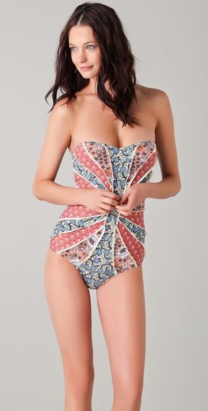 Zimmermann Collector Patchwork One Piece in Blue - Lyst