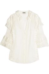Alice By Temperley Giselle Lacepaneled Silkchiffon Blouse