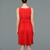 Aspesi Silk Gathered Dress in Red - Lyst