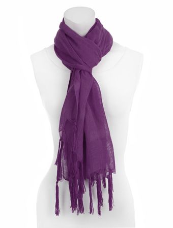 Love Quotes Linen Tassel Scarf - Lyst