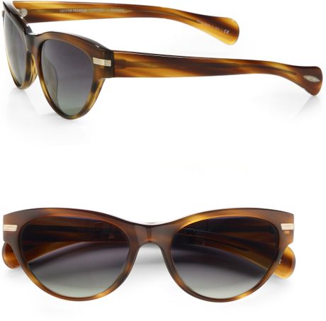 Oliver Peoples Kosslyn Cateye Plastic Sunglasses in Brown - Lyst