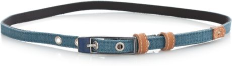 Rag & Bone Skinny Belt in Blue - Lyst