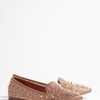 Sam Edelman Rose Gold Adena Stud Satin Smoking Slipper in Pink (rose) - Lyst