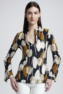 Tory Burch Stephanie Tulip Print Tunic - Lyst