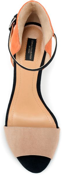 zara red flat sandals